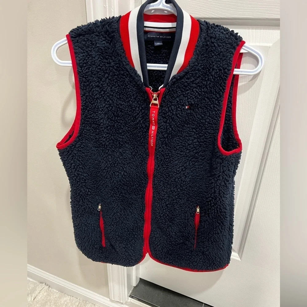 Tommy Hilfiger Navy Womens Sherpa Vest
| Color: Blue/Red | Size: S |